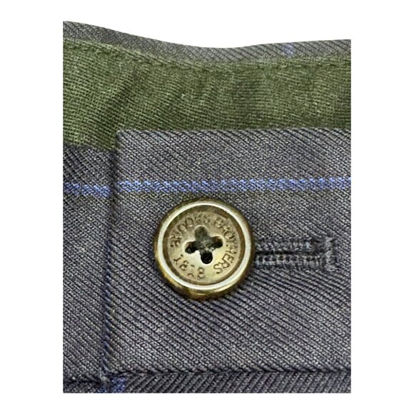 Brooks Brothers Clark Navy Windowpane Flat Advantage Chino - Picture 3 of 11